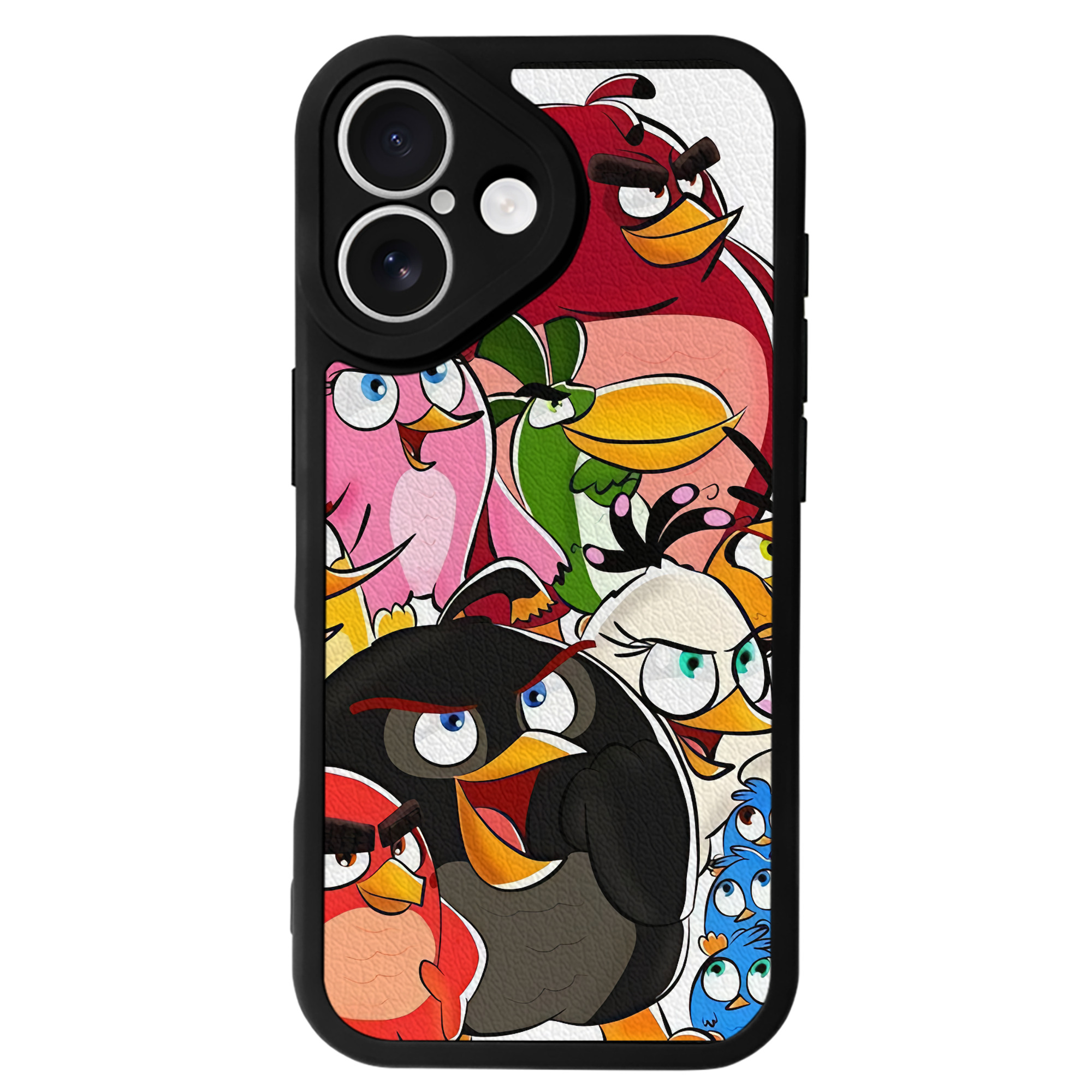 （画像用） Angry Birds アングリーバード 【iPhone 16シリーズ対応】シリコンスマホケース（レザー調） 材質：シリコン